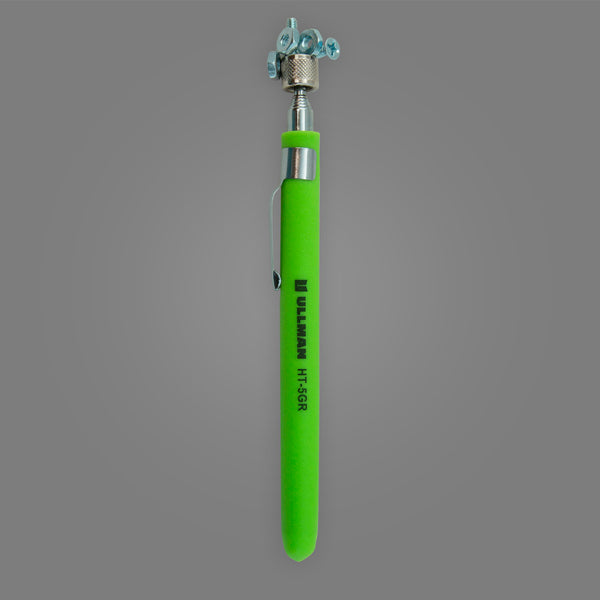 HT-5GR - Hi-Vis Green Telescoping Magnetic Pick-Up Tool with POWERCAP®