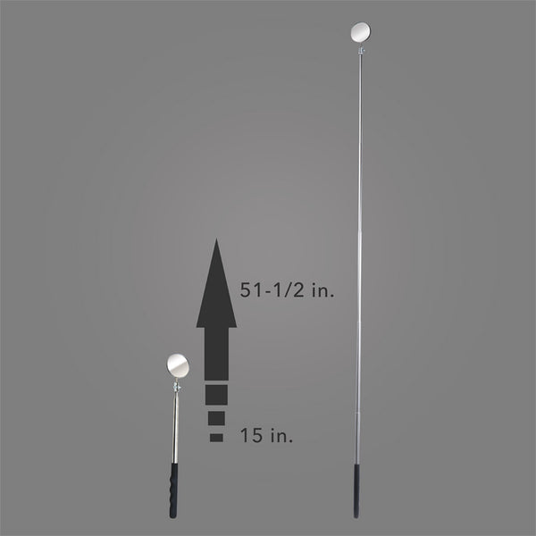 HTC-2LM - Extra Long Round 2-1/4" Magnifying Inspection Mirror