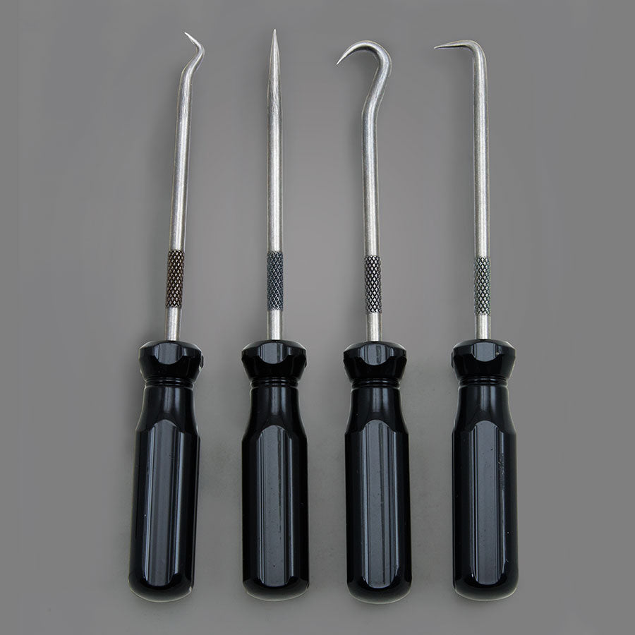 PSP-4 - 4 Piece 5-1/16" Hook and Pick Set with Screwdriver Handles