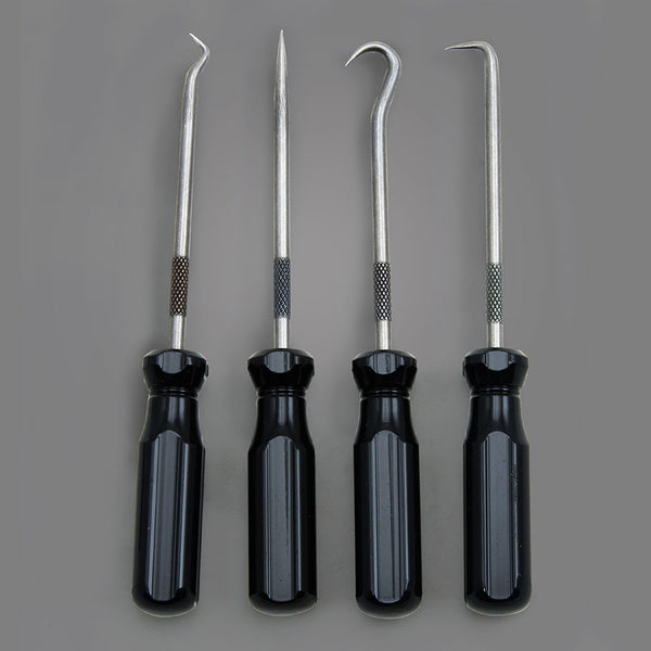 PSP-4 - 4 Piece 5-1/16" Hook and Pick Set with Screwdriver Handles