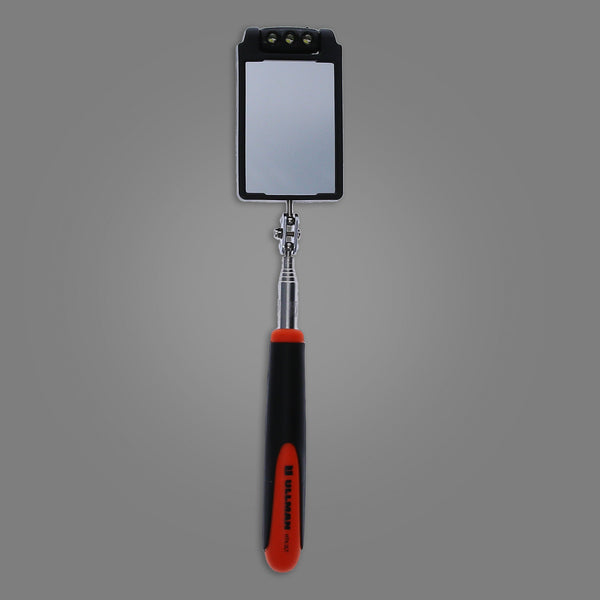 HTK-2LT - Rectangular 2-1/4" X 3-1/2" Telescoping LED Lighted Inspection Mirror