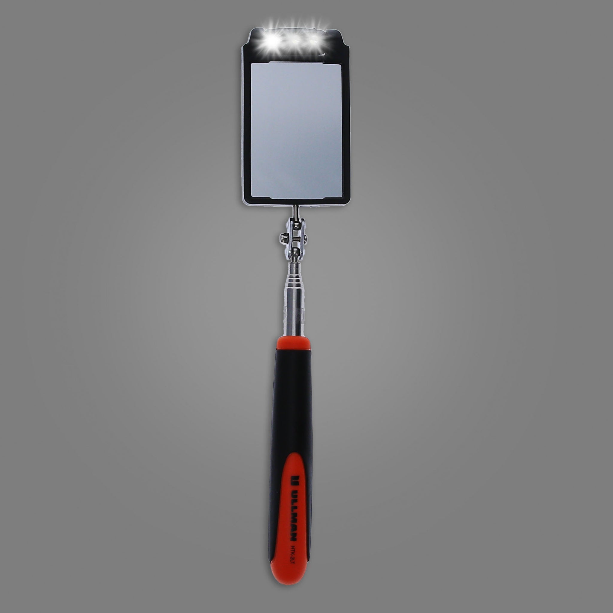 HTK-2LT - Rectangular 2-1/4" X 3-1/2" Telescoping LED Lighted Inspection Mirror